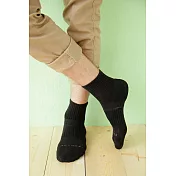 【Footer除臭襪】輕壓力單色素面除臭襪(男款)T97LL                             黑色