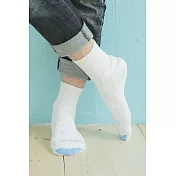 【Footer除臭襪】螺旋氣墊輕壓力除臭襪T98(男款)L                             白色