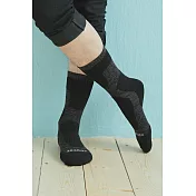 【Footer除臭襪】減壓運動登山運動除臭襪T202(男款)L                             黑色