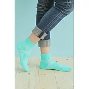 【Footer除臭襪】輕壓力單色素面除臭襪 T97M(女款)M                             青綠色