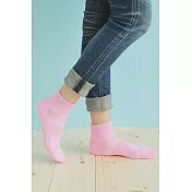 【Footer除臭襪】輕壓力單色素面除臭襪 T97M(女款)M                             粉紅色