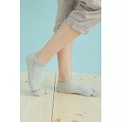 【Footer除臭襪】素面氣墊運動船短襪T31M(女款)M                             淺灰色