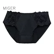 [MIGER密格內衣]天然莫代爾親膚纖維生理褲-8657-台灣製-FREE黑色