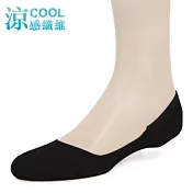 【 PULO 】涼感一體成型隱形低口襪-L-黑