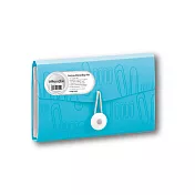 【富美特】6層小型風琴包．i Clip系列極地白藍色