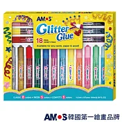 韓國AMOS 18色金蔥膠[台灣總代理公司貨]