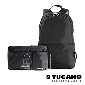 TUCANO COMPATTO 超輕量折疊收納防水後背包-黑