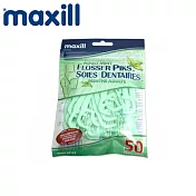 【加拿大美適Maxill】超細滑高拉力扁線牙線棒-薄荷(50入)