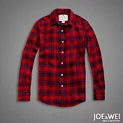 【JOE & WEI】Slim Fit雙層格紋襯衫(2色)-M-XLM紅