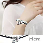 【Hera】赫拉 手工心形星星時光沙漏倩侣皮質手環/手鍊(二款)心形