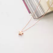 Sandra珊卓拉-簡約之星鎖骨鍊玫瑰金