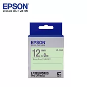 EPSON愛普生 LK-4GAS C53S654423標籤帶(淡彩12mm )綠灰