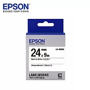 EPSON 愛普生LK-6WBW C53S656407標籤帶(高黏24mm )白黑