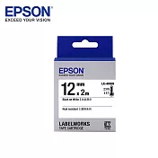 EPSON 愛普生LK-4WBH C53S654427標籤帶(高耐熱12mm )白黑