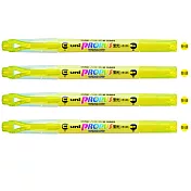 (4支1包)三菱PUS102T視窗螢光筆黃色