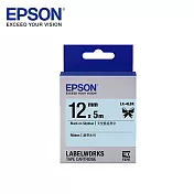 EPSON 愛普生LK-4LBK C53S654437標籤帶(緞帶12mm )天空藍黑Black 黑字