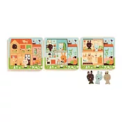 【Djeco智荷】木拼圖- 兔子小屋三層拼圖