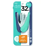 PLUS 32枚雙排平針輕鬆訂迷你機藍