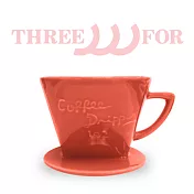 【日本】三洋G102系列有田燒雙孔咖啡濾杯（橘紅色）