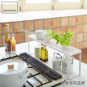 日本【YAMAZAKI】典雅雕花單層架(白)