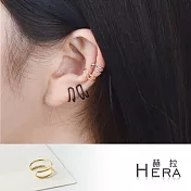 【Hera】赫拉 雙線U型無耳洞耳環/耳扣/耳骨夾-3色(單顆)-金色