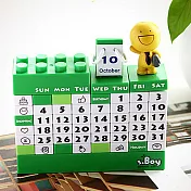 【實用滿點！】可愛小黃人 積木萬年曆 【四色選】綠
