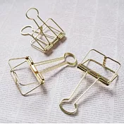 【VELOS】工業風金屬長尾夾3入組(XL)(金)