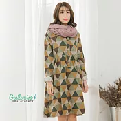 【Gentle wind】撞色三角形襯衫洋(2色)-F_FREE紅