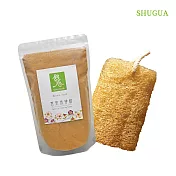 【清潔雙寶優惠組】苦茶洗淨粉*絲瓜絡菜瓜布