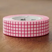 【日本mt和紙膠帶】1P_方眼(莓果幕斯)