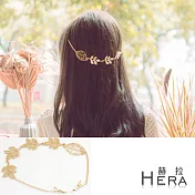 【Hera】赫拉 氣質女神金色後掛式髮箍/髮帶-2款(樹葉)