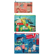 LOQI 三入收納袋｜城市巴黎 ZPURPA