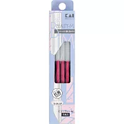 日本貝印鐵柄修眉刀(5入/紅) BTM-5F1