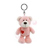 粉紅愛心熊鑰匙圈