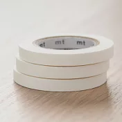 【日本mt和紙膠帶】Slim 3P_霧面白(6mm)