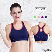 【Naya Nina】包覆防震工字背無鋼圈運動內衣S-L(藍)S藍色