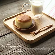 【Homely Zakka】木趣食光木質正方型托盤/餐盤 (小正方15*15)