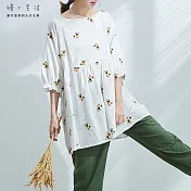 【慢。生活】繡花寬鬆娃娃上衣-F　FREE白