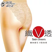 蒂巴蕾 纖v透全透明彈性絲襪-膚色