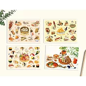 afu料理明信片套組-貓咪美食家(四入)