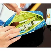 m square商旅系列Ⅱ化妝包S藍色六角紋