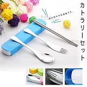 【超值2入組】kiret 環保餐具組-筷子湯匙叉子 附收納盒 多色隨機多色隨機