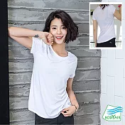 【BODYAIR嚴選】圓領輕透網背上衣(運動.瑜珈.慢跑) 白M