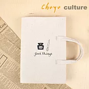 珠友 B6/32K多功能手提式麻布書衣/書皮/書套/帆布/天然布料C鋼筆