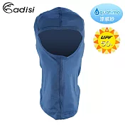 ADISI Aquatimo吸濕涼爽抗UV防曬面罩AS17116 / 涼感紗、吸濕排汗、單車、頭套、臉基尼深藍