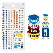 MIDORI 手帳貼紙MEMO/心情/記帳系列-飯碗