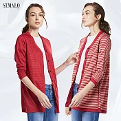 【ST.MALO】防曬防蚊絕色顯瘦雙面針織外套-1677WJ-M桃紅