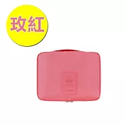 【E.dot】韓版第二代大容量收納洗漱盥洗包-玫紅