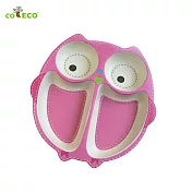 coeco竹纖維動物造型兒童餐盤貓頭鷹