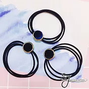 【SJ】簡約氣質天鵝絨三入組髮束/髮圈-深色系